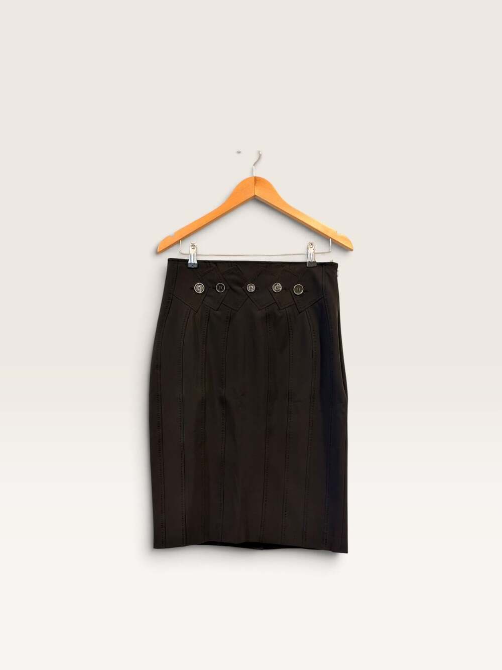 NWT Karen Millen Structured Pencil Skirt Black -US 10